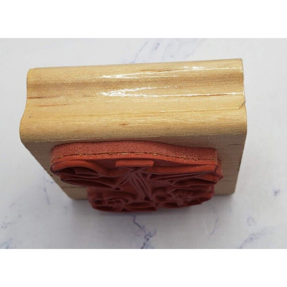 Spring Pansy Flower Floral Canadian Maple Collection Wood Mounted Rubber Stamp - Picture 2 of 7